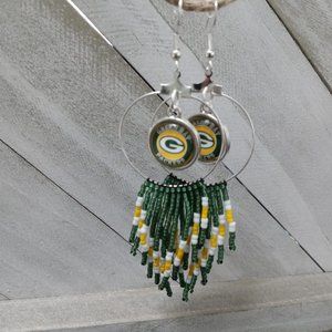 Fringe Green Bay Packer Earrings